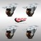 Service Caster 3 Inch SS High Temp Phenolic Top Plate Caster Set Total Lock Brake SCC SCC-SSTTL20S314-PHSHT-4 - alternate 5